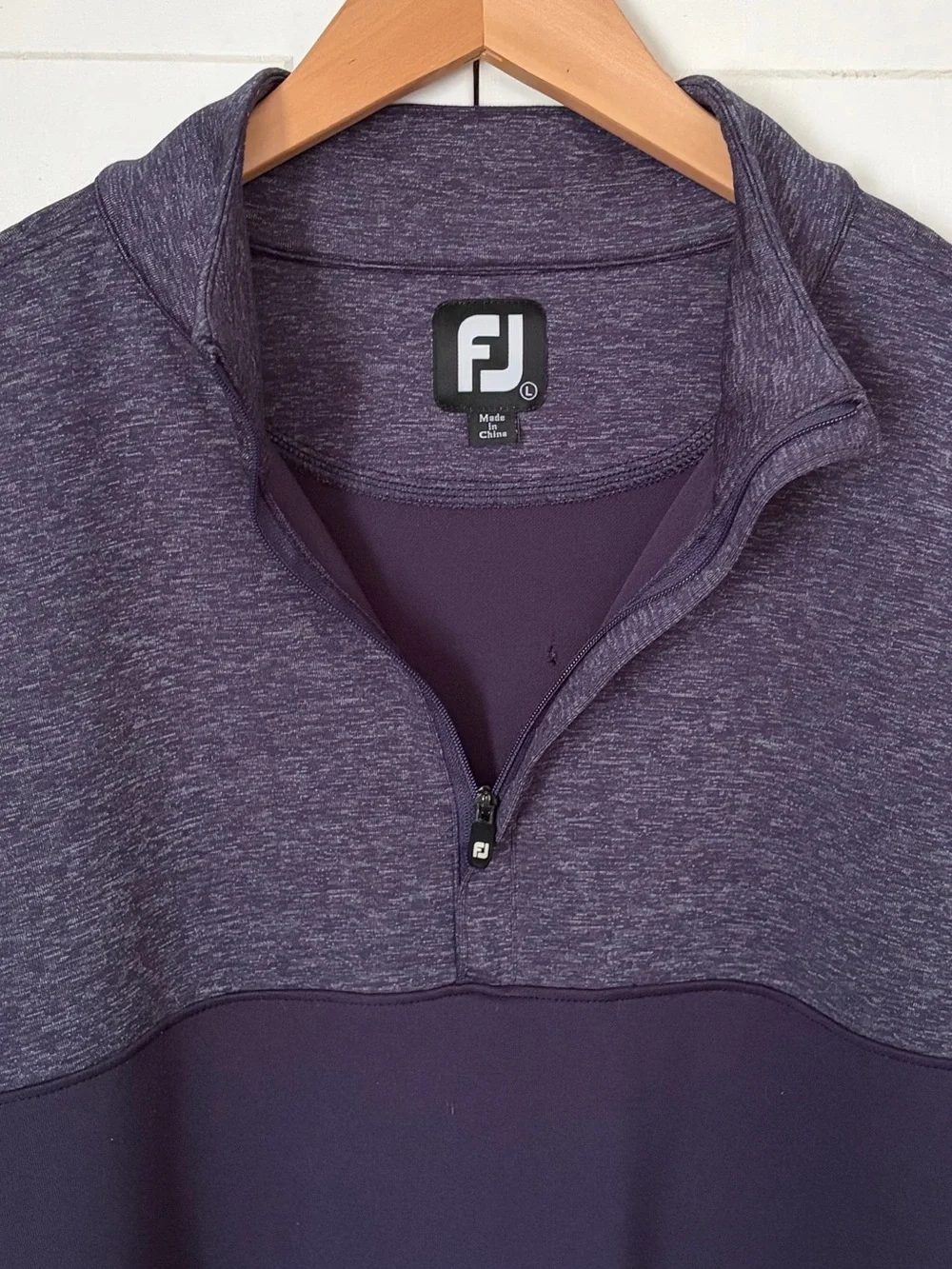 Footjoy Men’s Size L Long Sleeve 1/4 Zip Mock Neck Pullover Performance Sweater